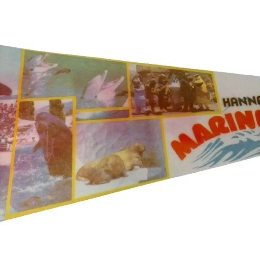 VTG Hanna-Barbera's Marineland Rancho Palos Verdes California Pennant Souvenir